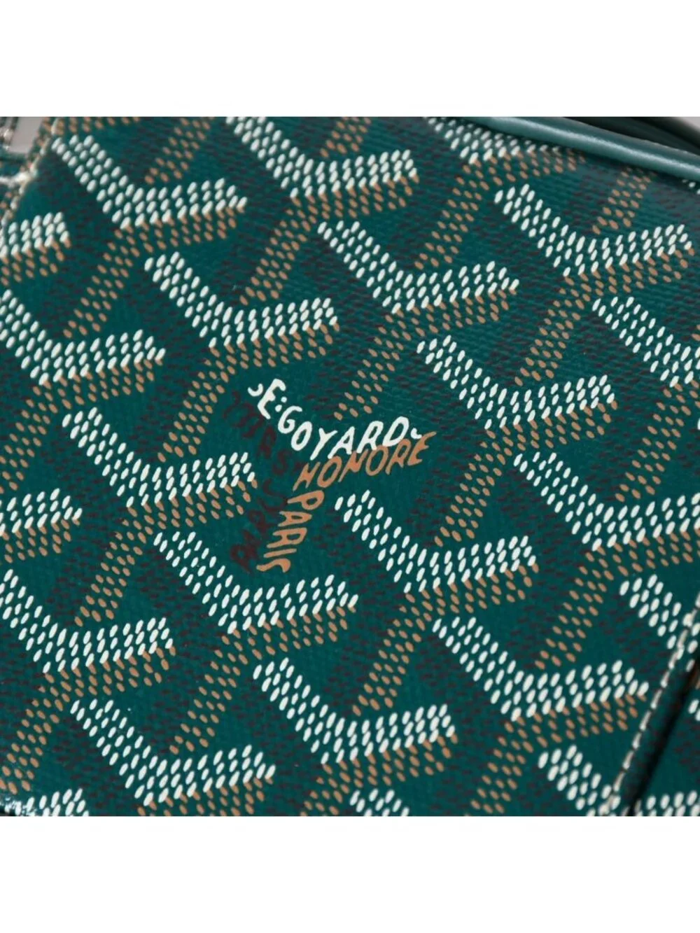 Goyard Muse Vanity Case Mini Nano Bag Green 2-Way Goyardine Canvas Calfskin